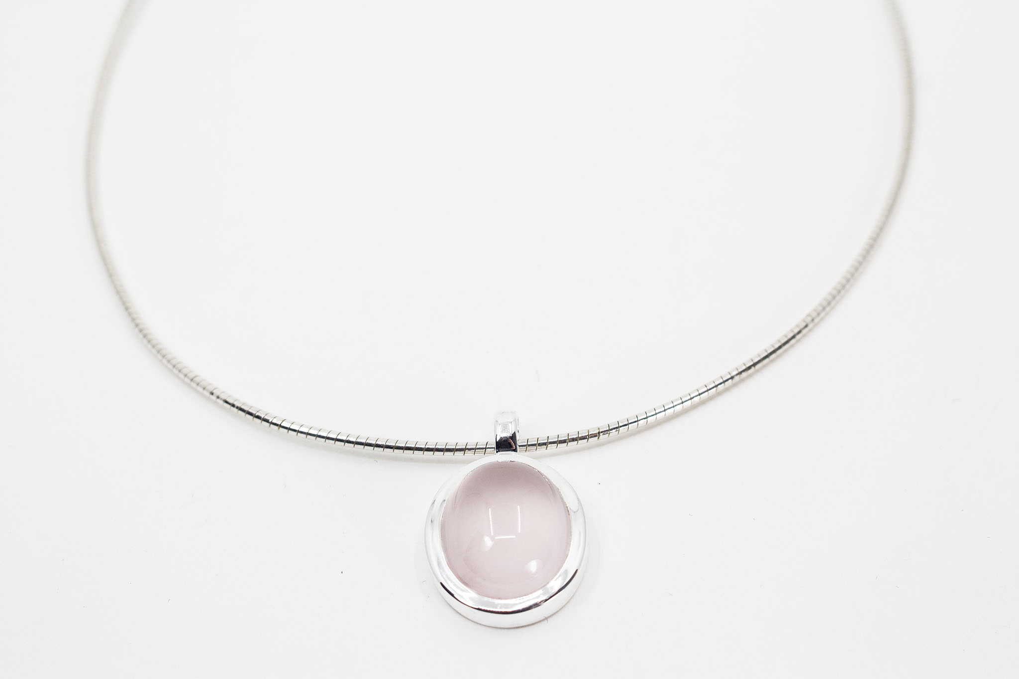 Collier Rosenquarz oval Collier Rosenquarz oval