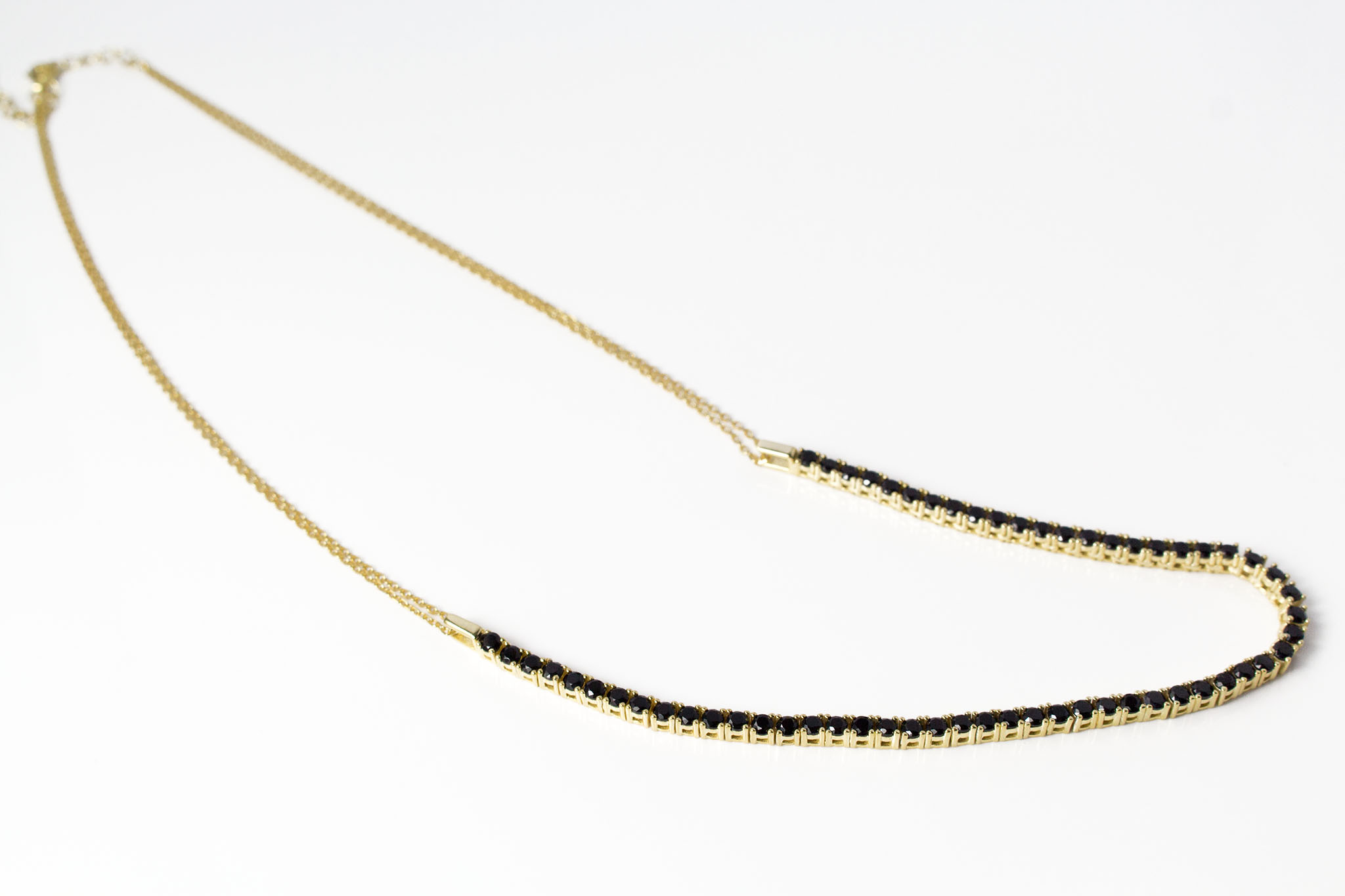 Collier Zirkonia schwarz Collier Zirkonia schwarz