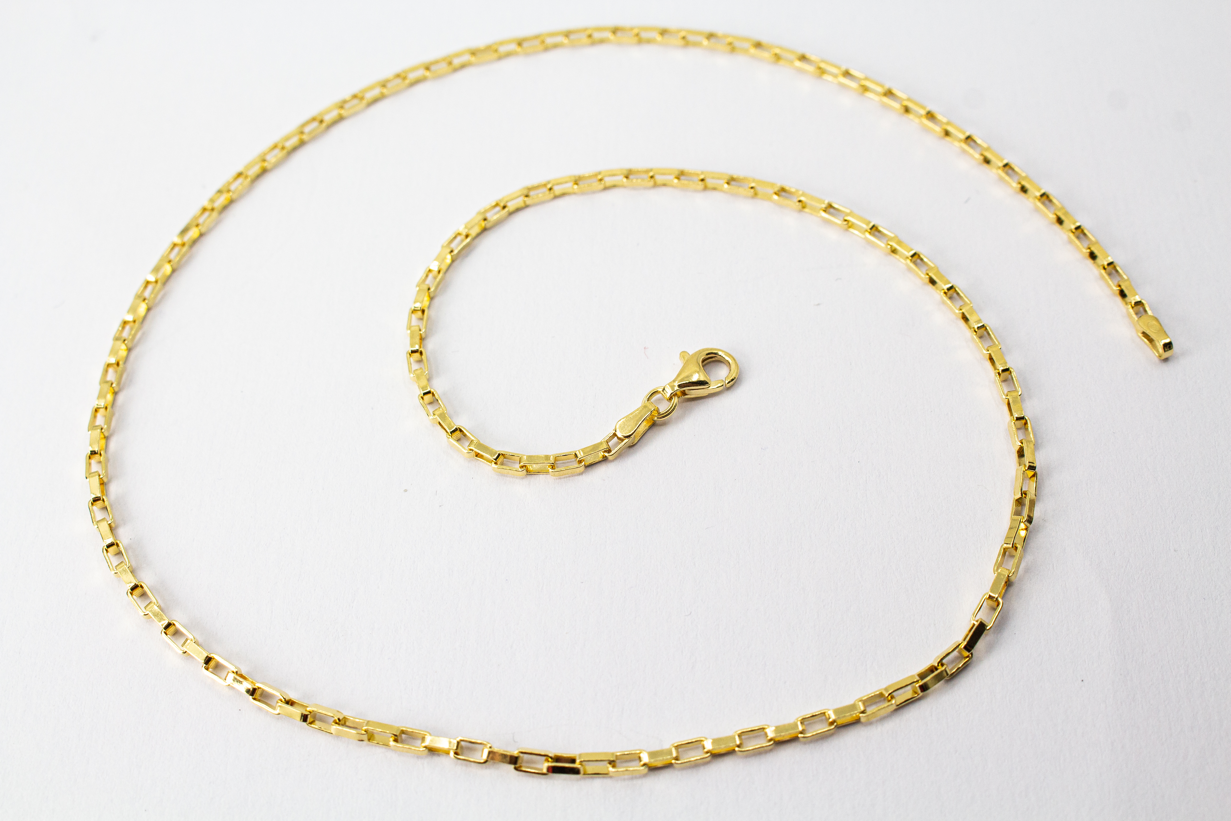 Klassische Gliederkette von der Goldschmiede Regina Kraus aus 20 Mikron vergoldetem 925er Sterlingsilber, Kategorie Ketten und Colliers.