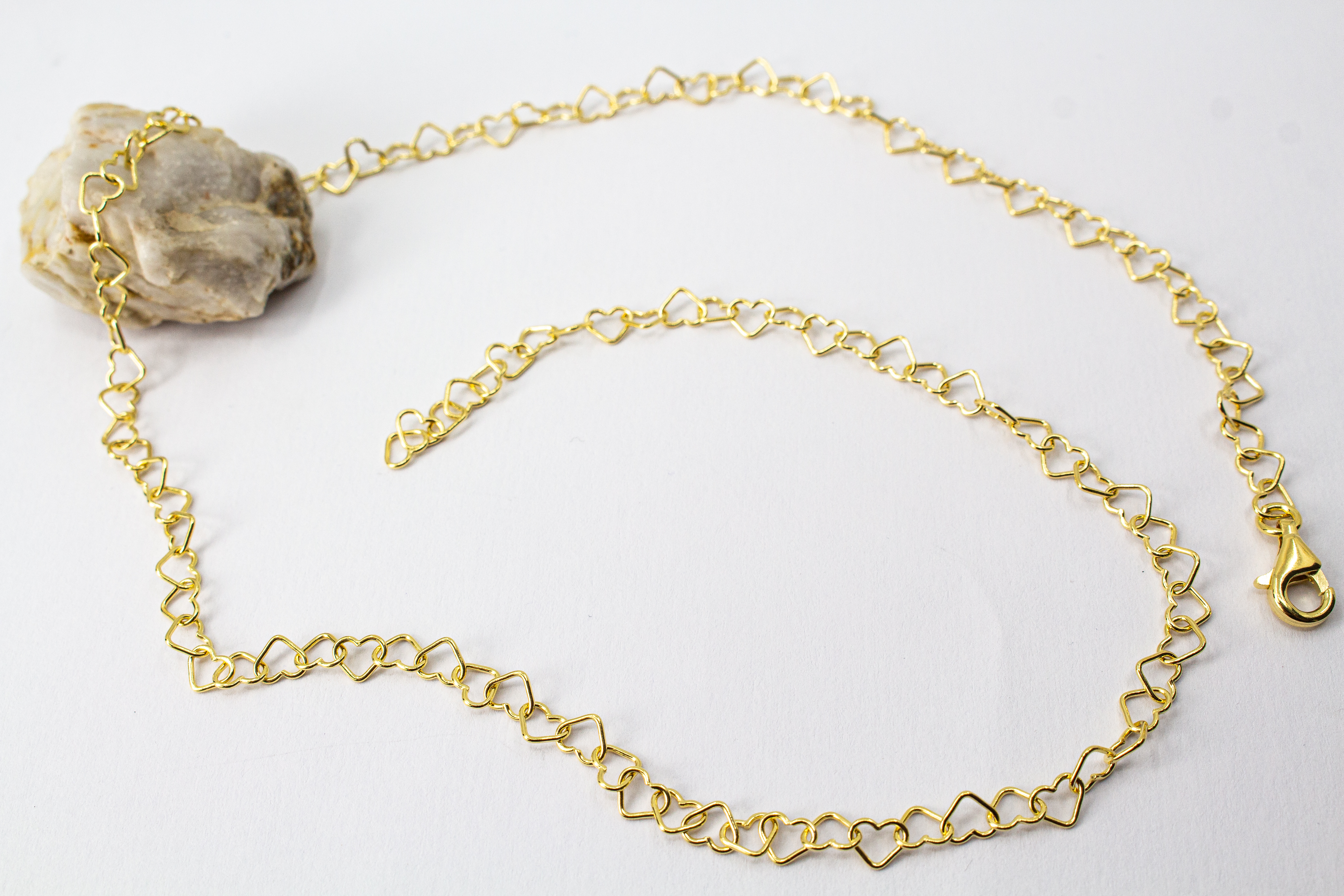 Collier "Herz an Herz" vergoldet