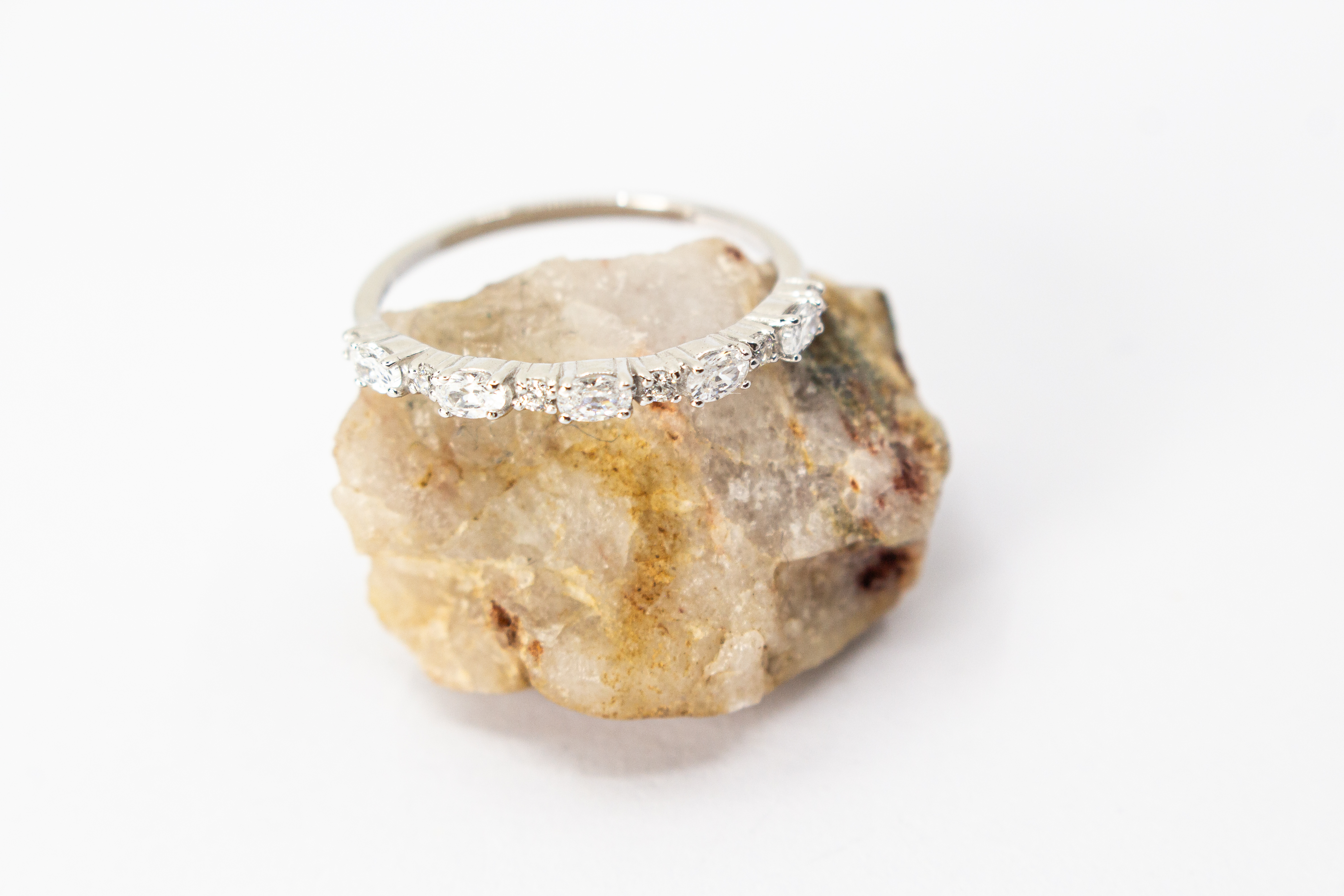 925 Silber Ring „Funkelspur“ mit Zirkonia