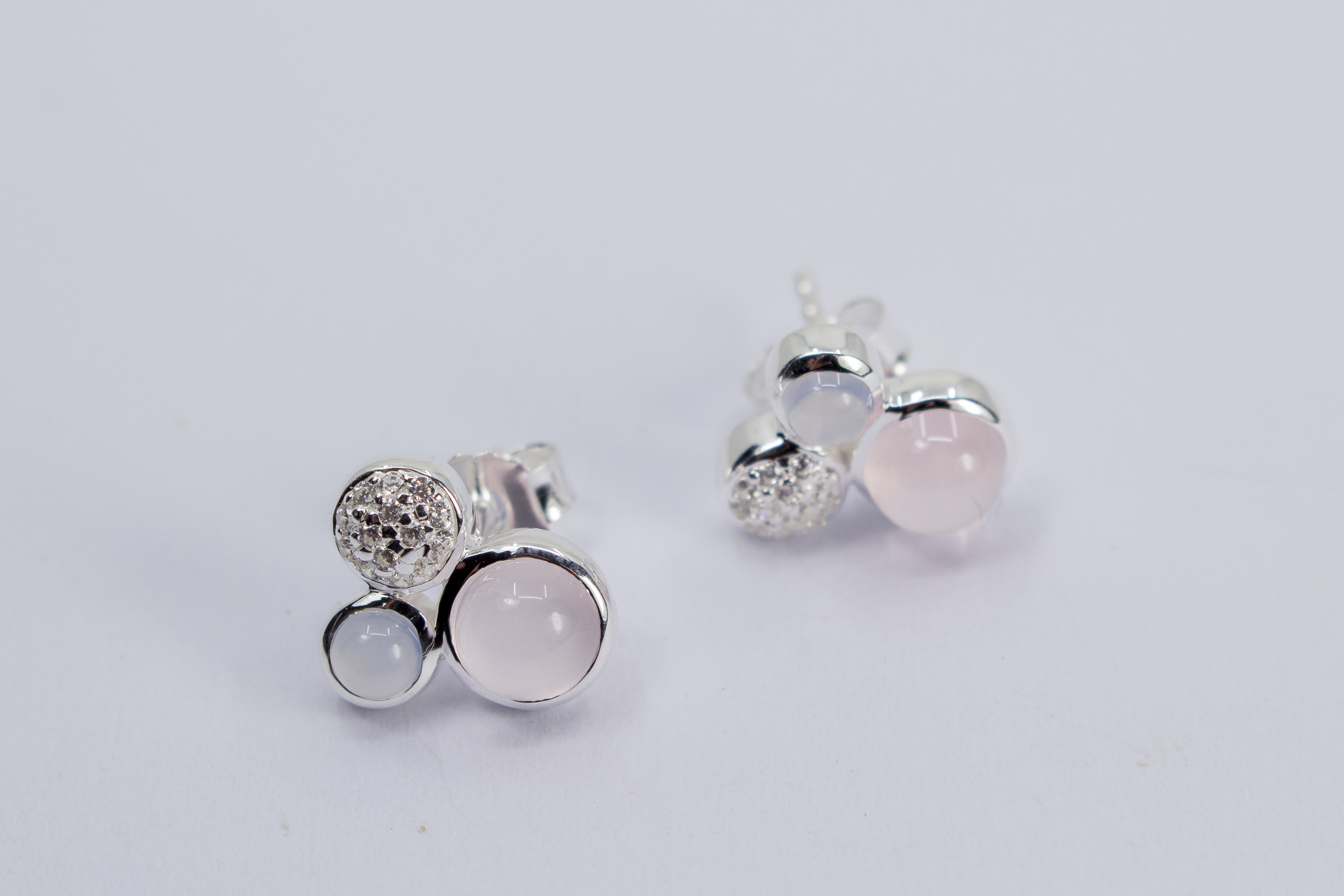 Rosenquarzohrstecker online bestellen - Schmuck online bestellen