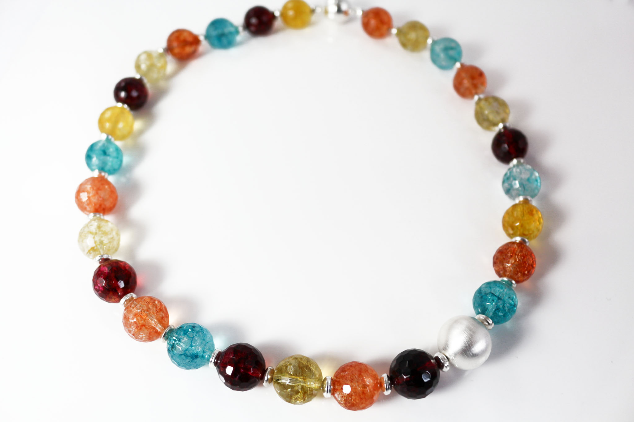 Schmuck-Simi-26-04-9356 Collier Bergkristall bunt