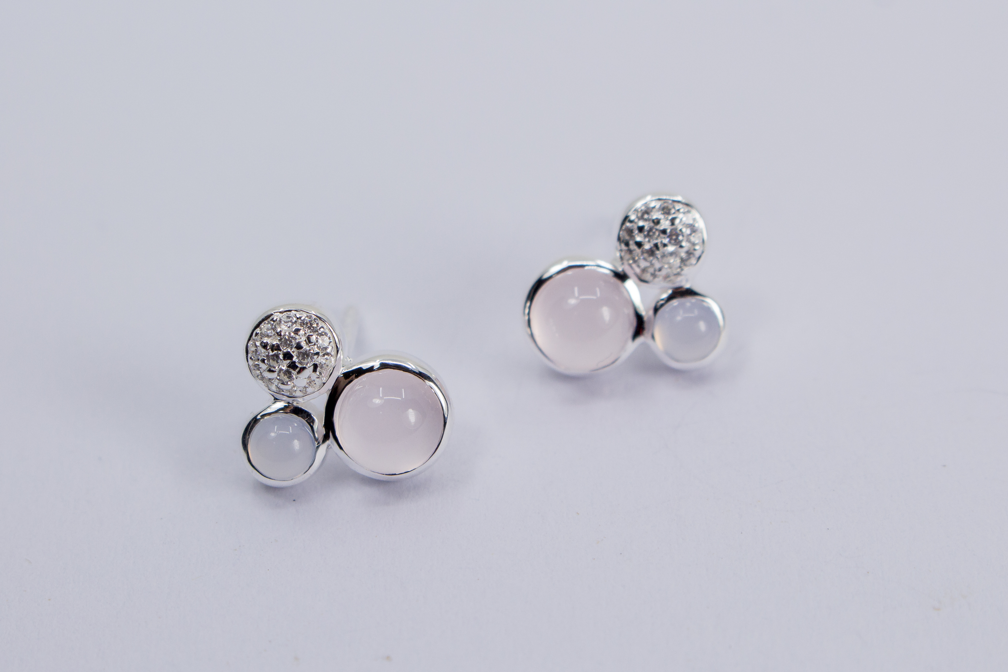 Rosenquarzohrstecker online bestellen - Schmuck online bestellen