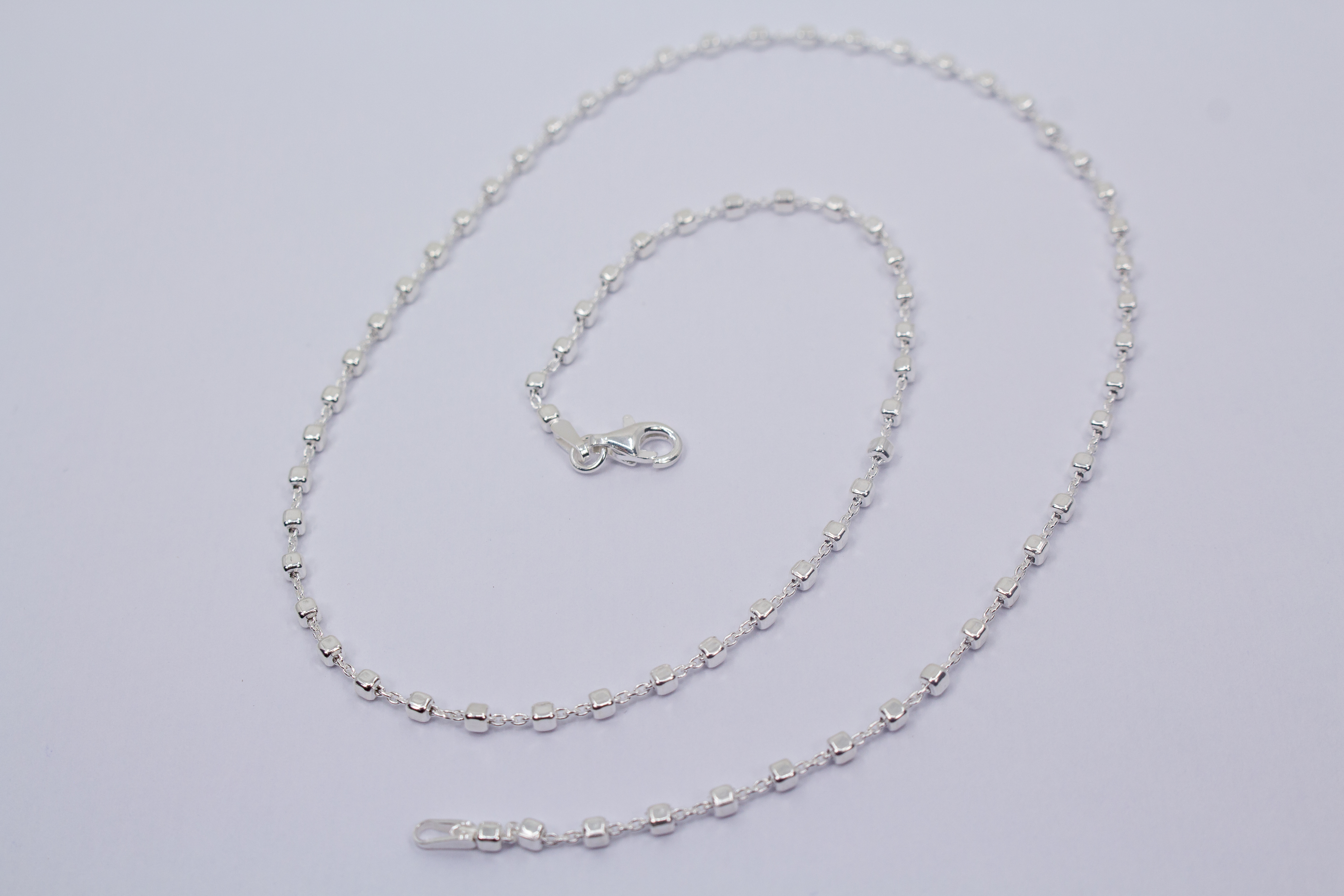 Silberkette mit Würfelchen online kaufen