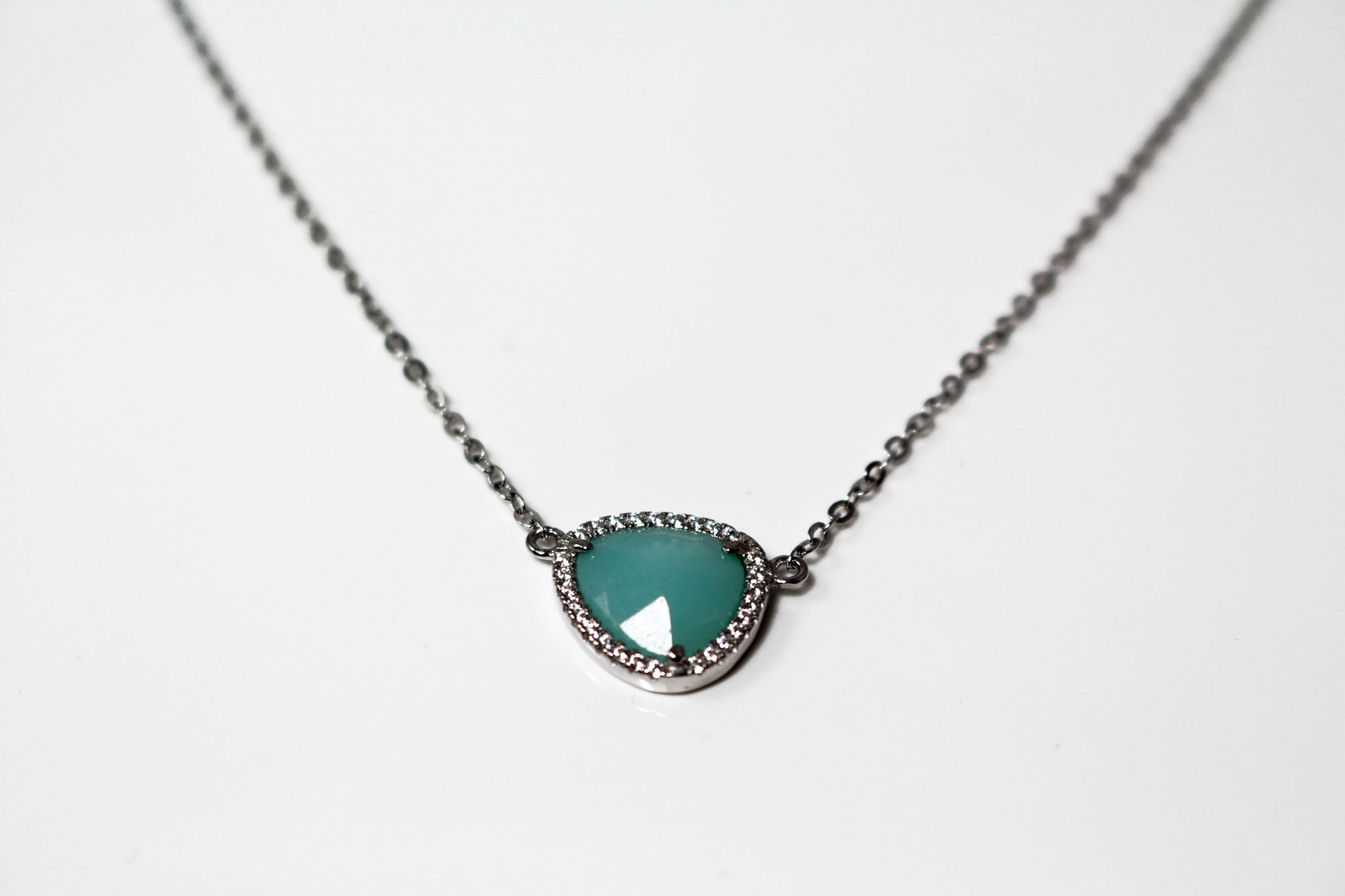 Collier Amazonit mit Zirkonia Collier Amazonit mit Zirkonia
