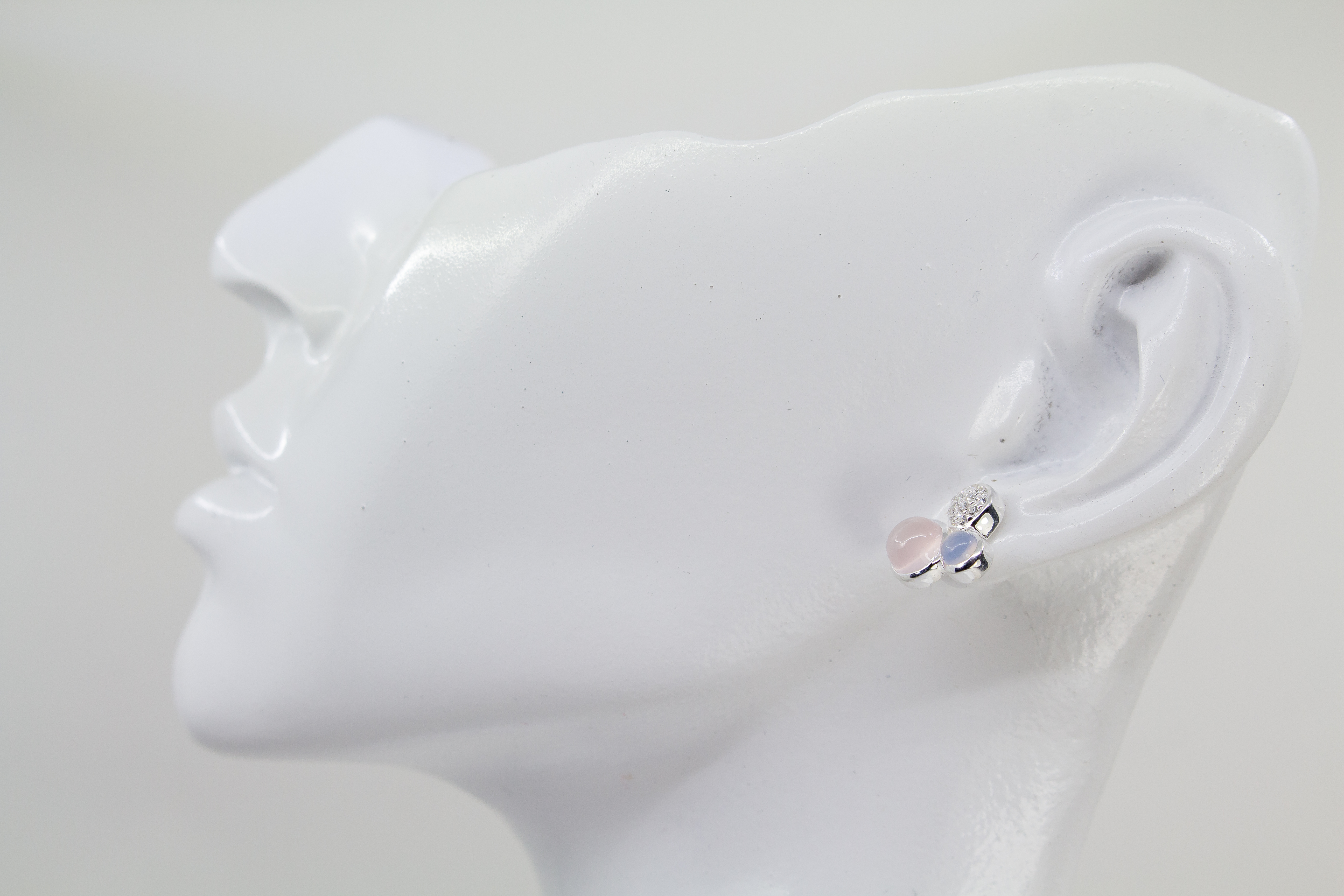 Rosenquarzohrstecker online bestellen - Schmuck online bestellen