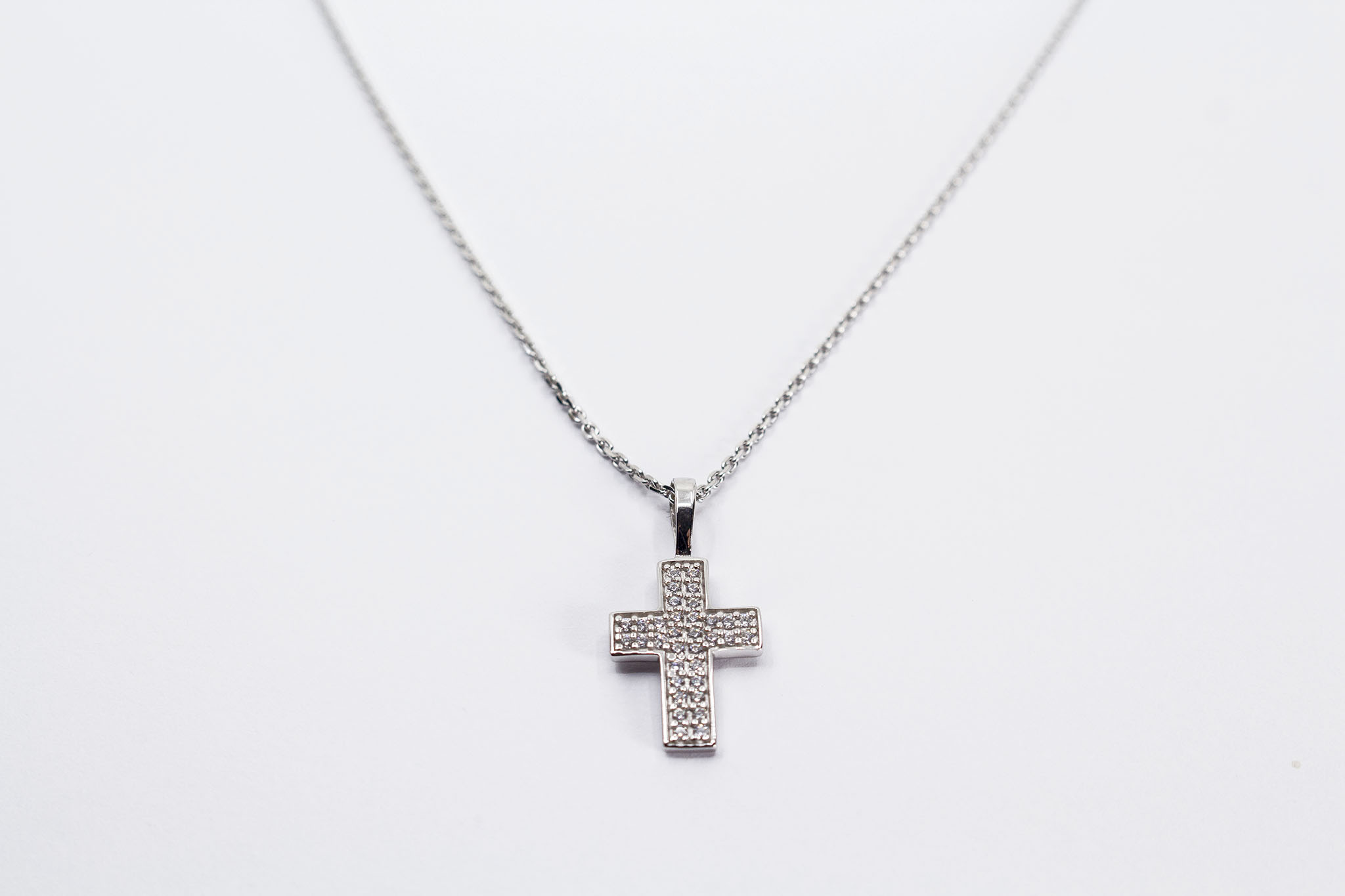 Kette Kreuz Zirkonia breit Kette Kreuz Zirkonia breit