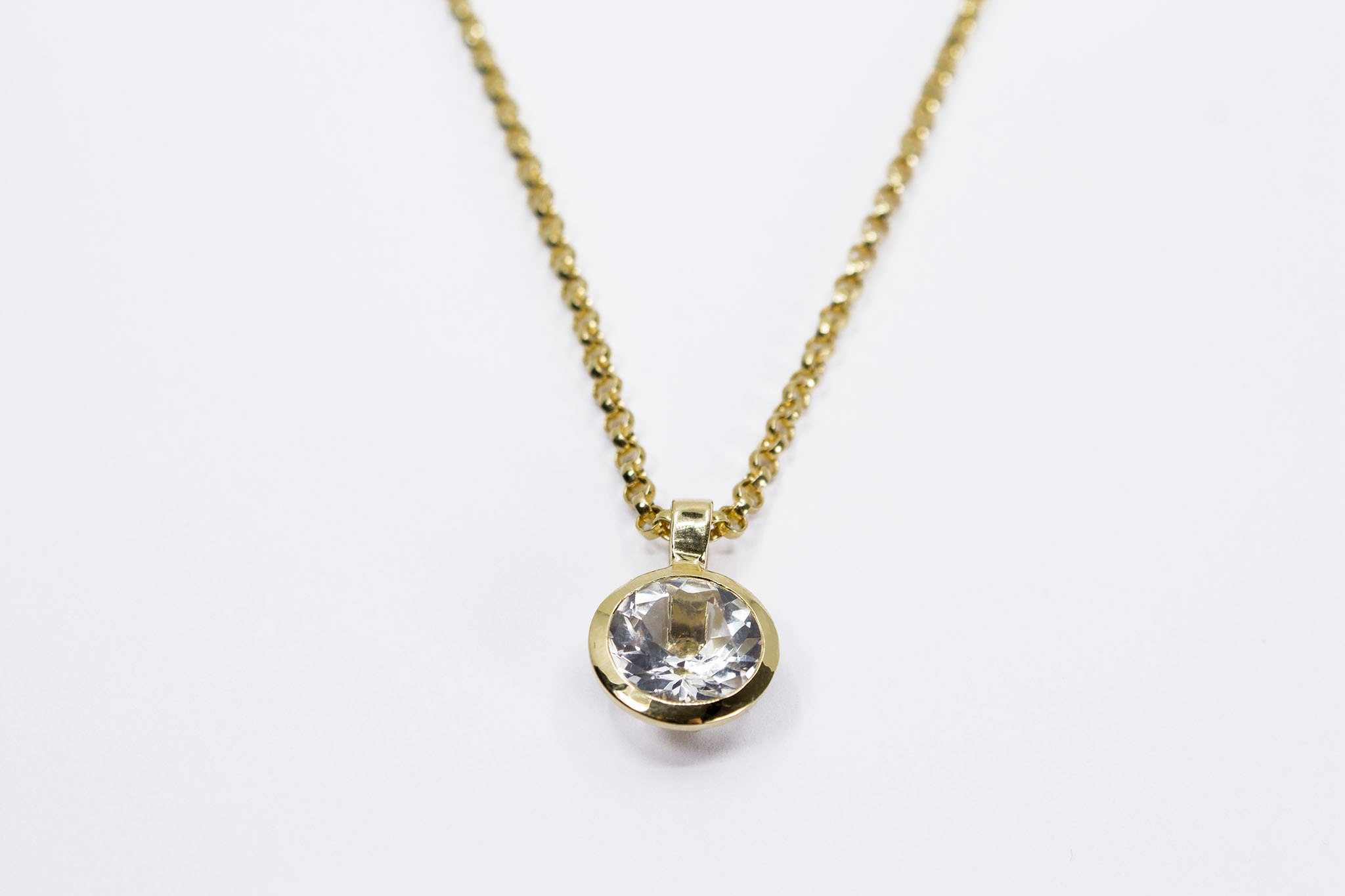 Collier Bergkristall, vergoldet Collier Bergkristall, vergoldet
