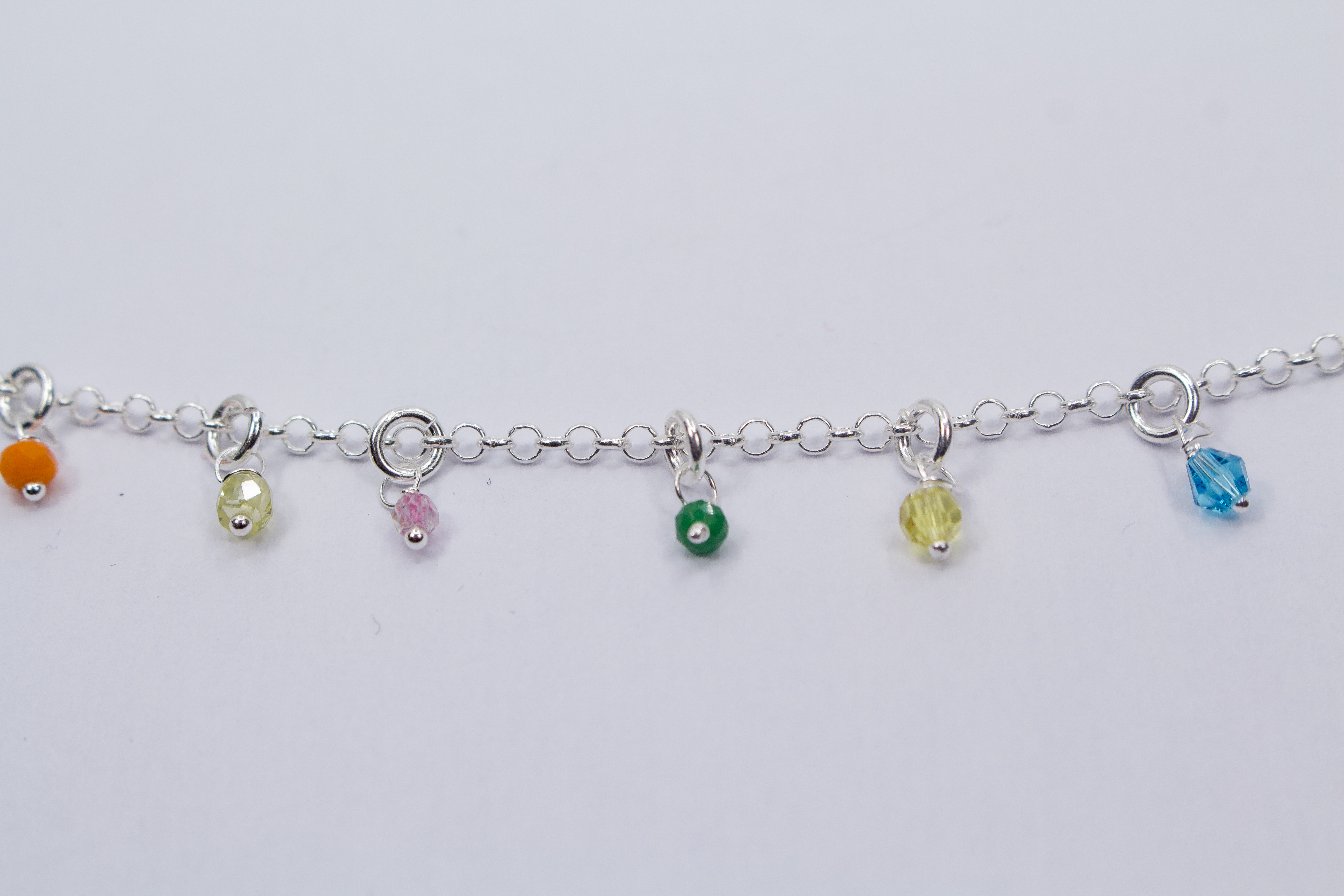 Fußkettchen mit bunten Steinen online bestellen