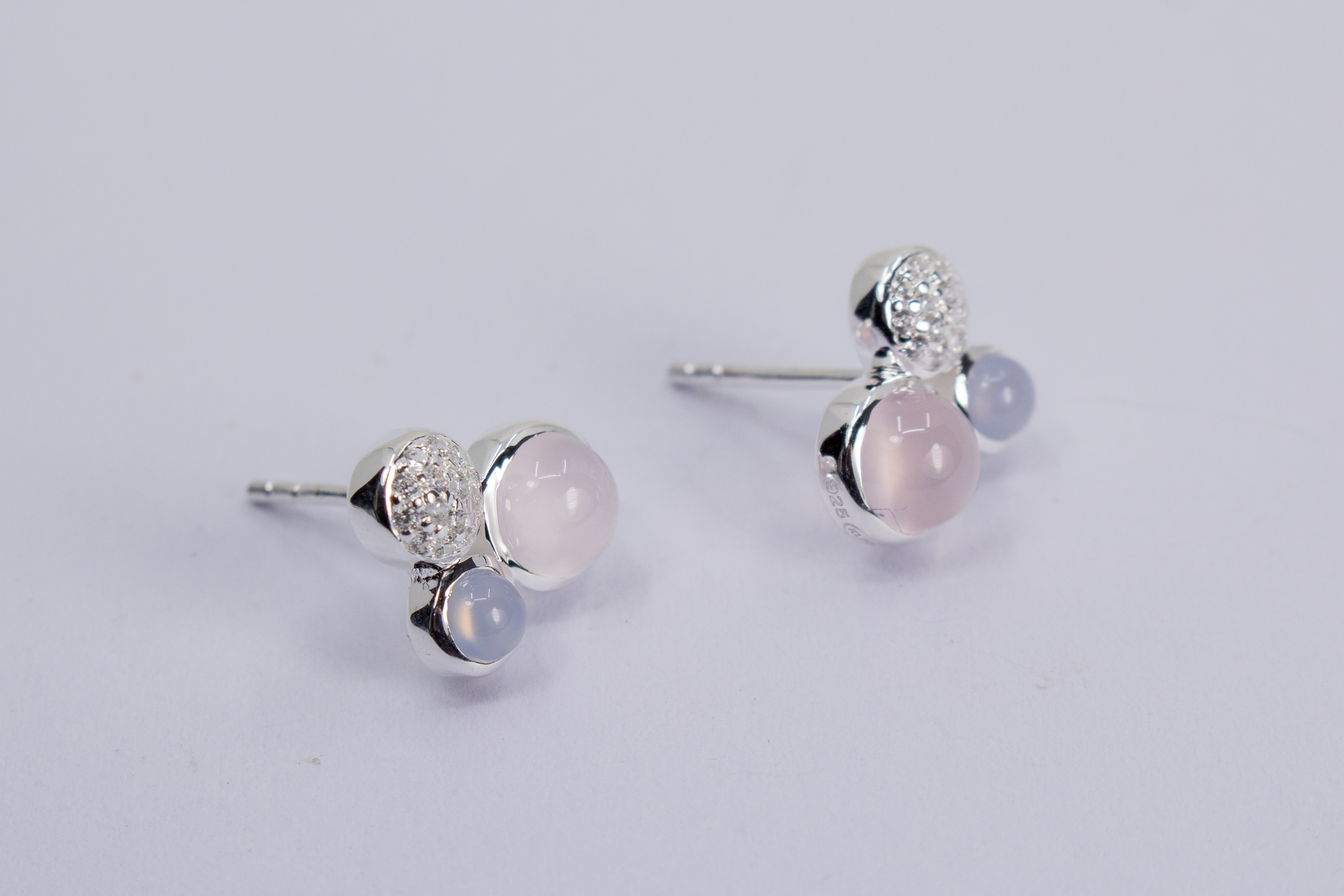 Rosenquarzohrstecker online bestellen - Schmuck online bestellen