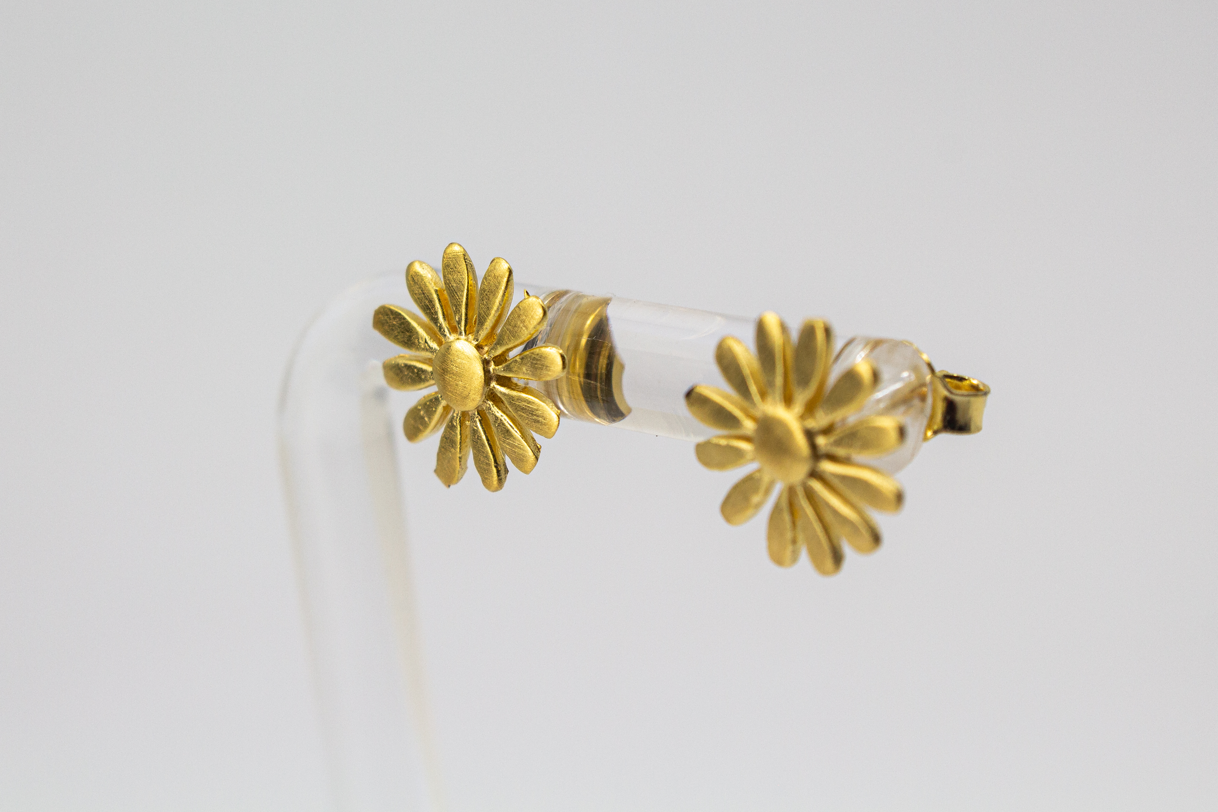 Blumenohrstecker vergoldet online kaufen