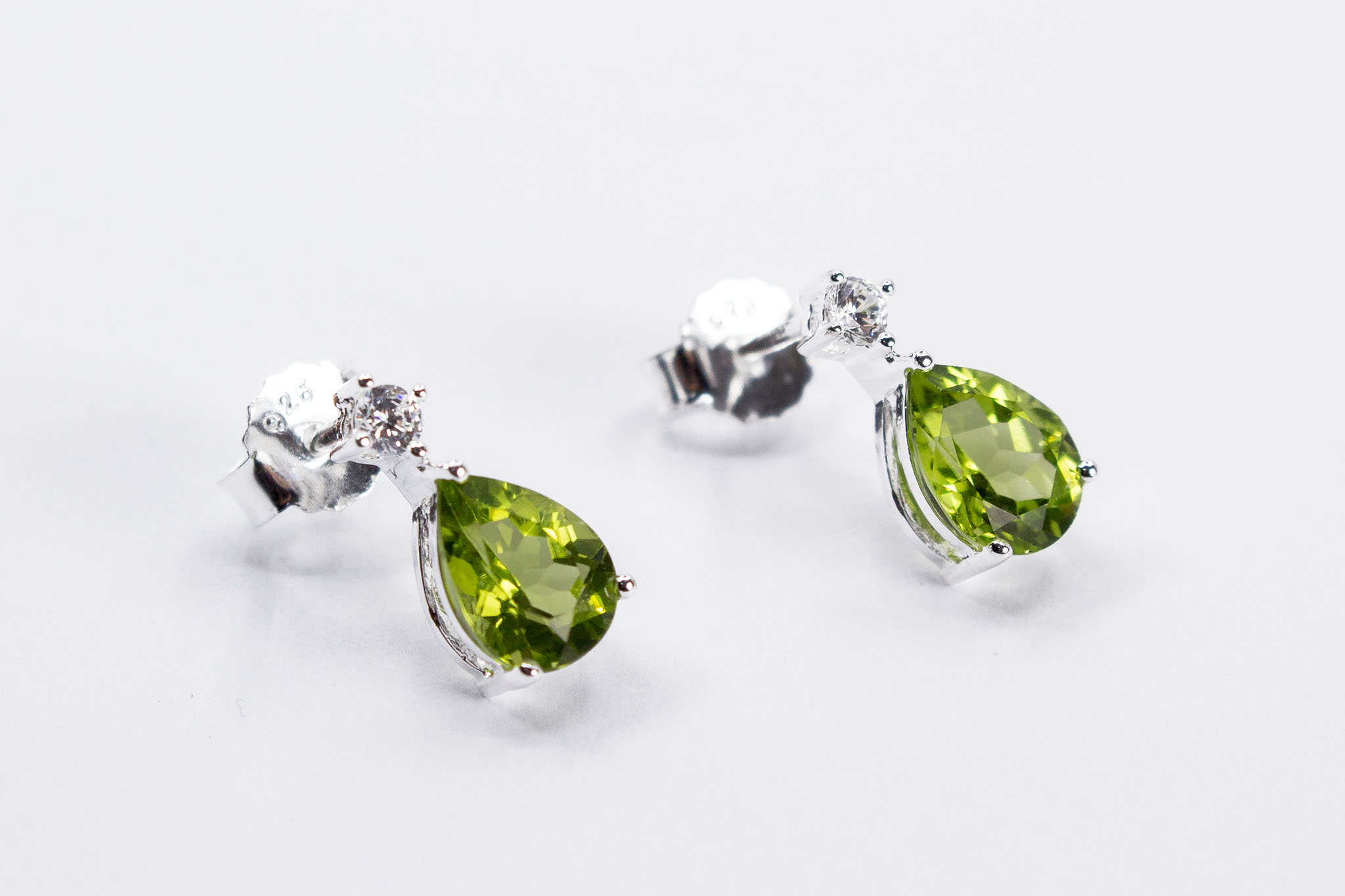 Ohrstecker Peridot Tropfen Ohrstecker Peridot Tropfen