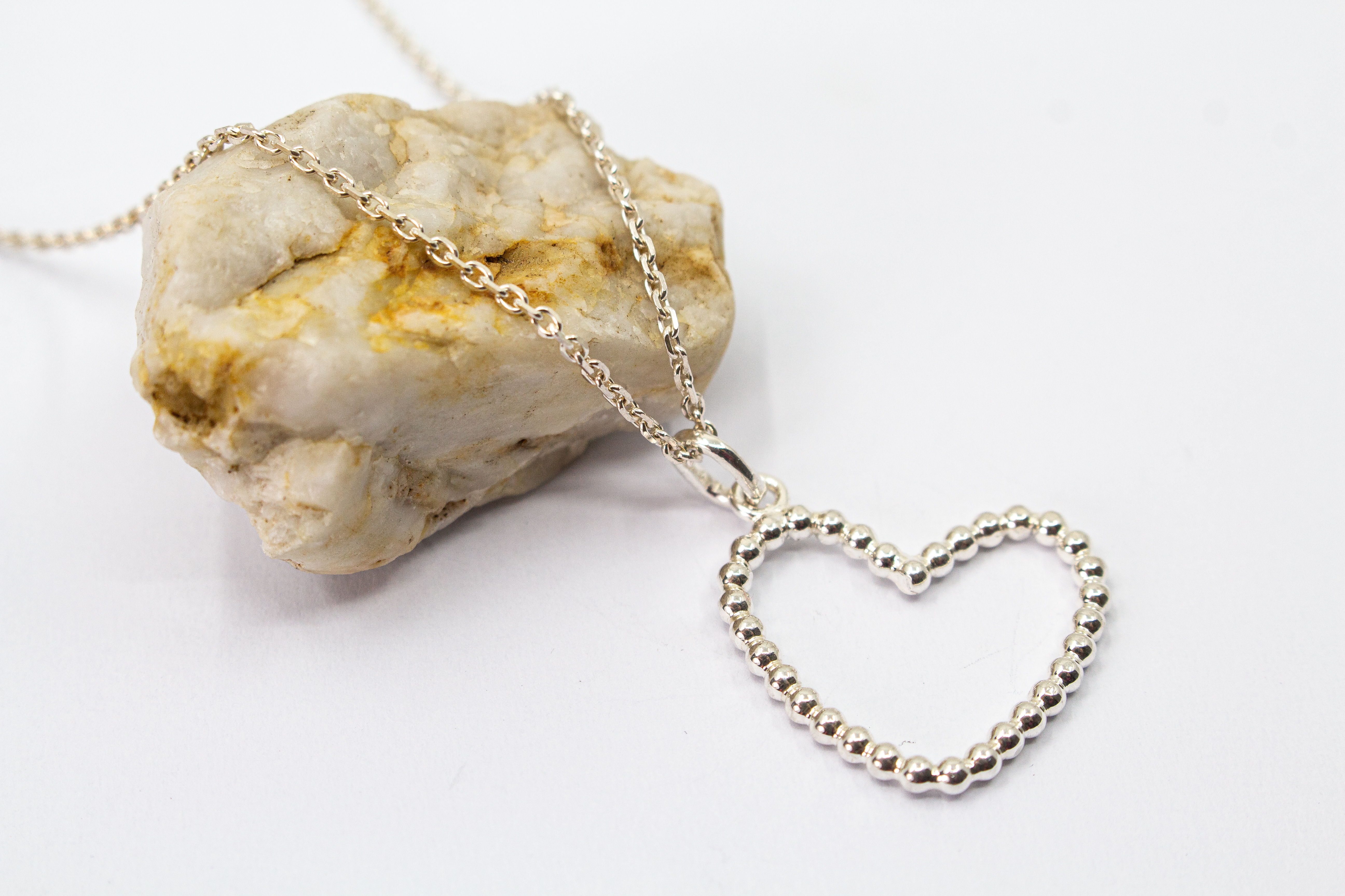 Collier Herz Kügelchen Silber