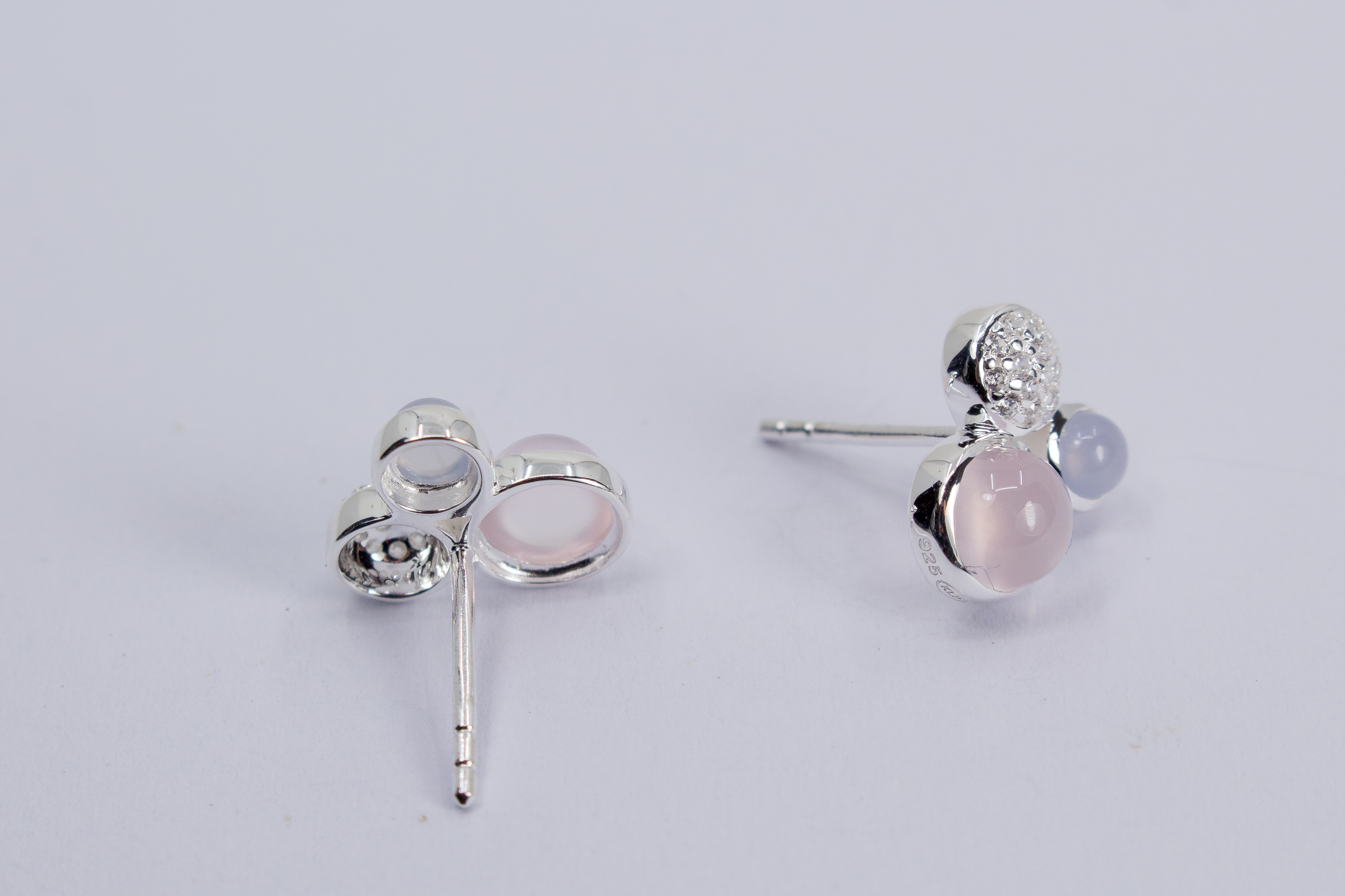 Rosenquarzohrstecker online bestellen - Schmuck online bestellen