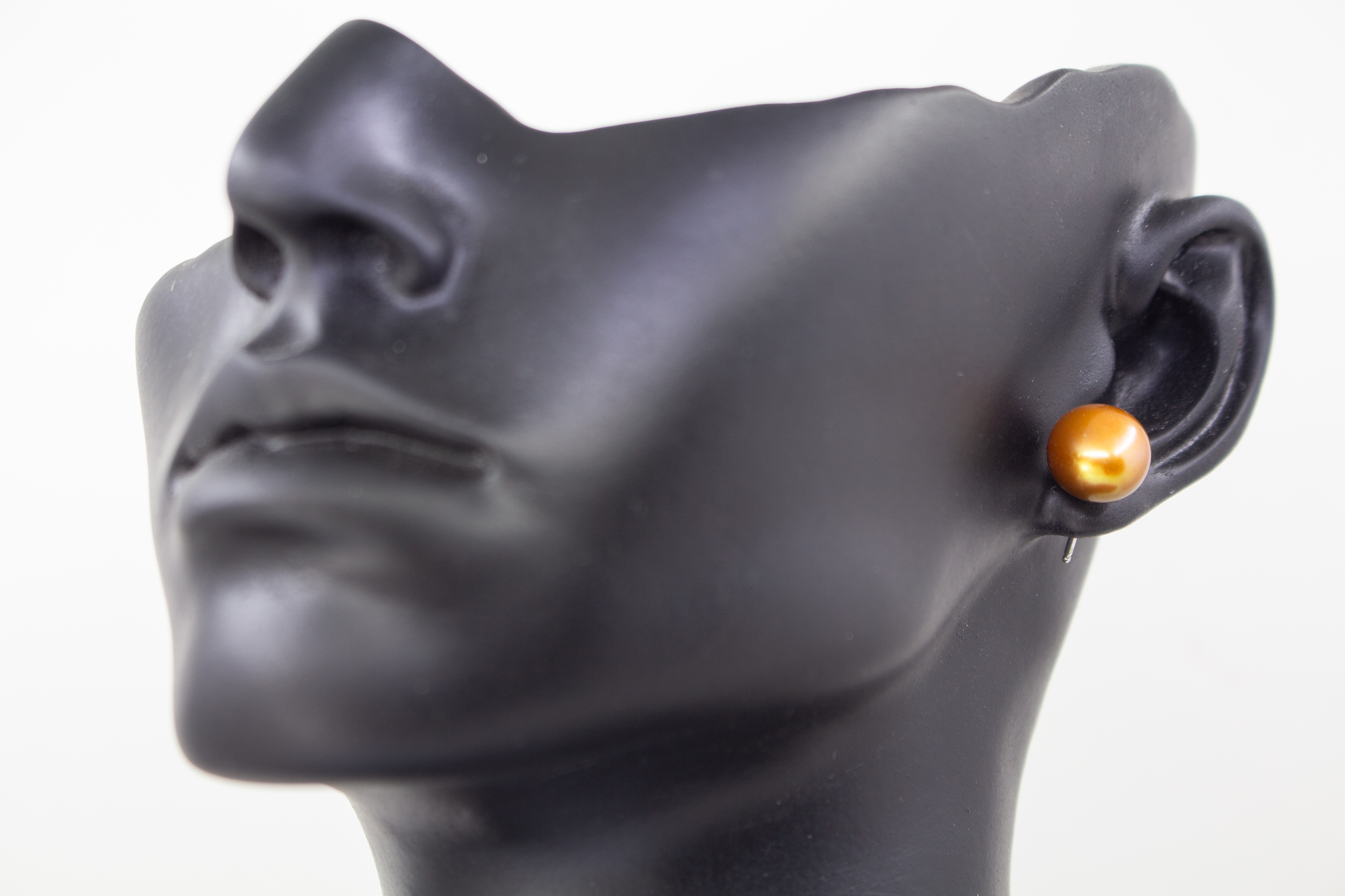 Elegante Perlenohrstecker aus 925 Sterling Silber mit echten, bronzefarben schimmernden Süßwasserzuchtperlen