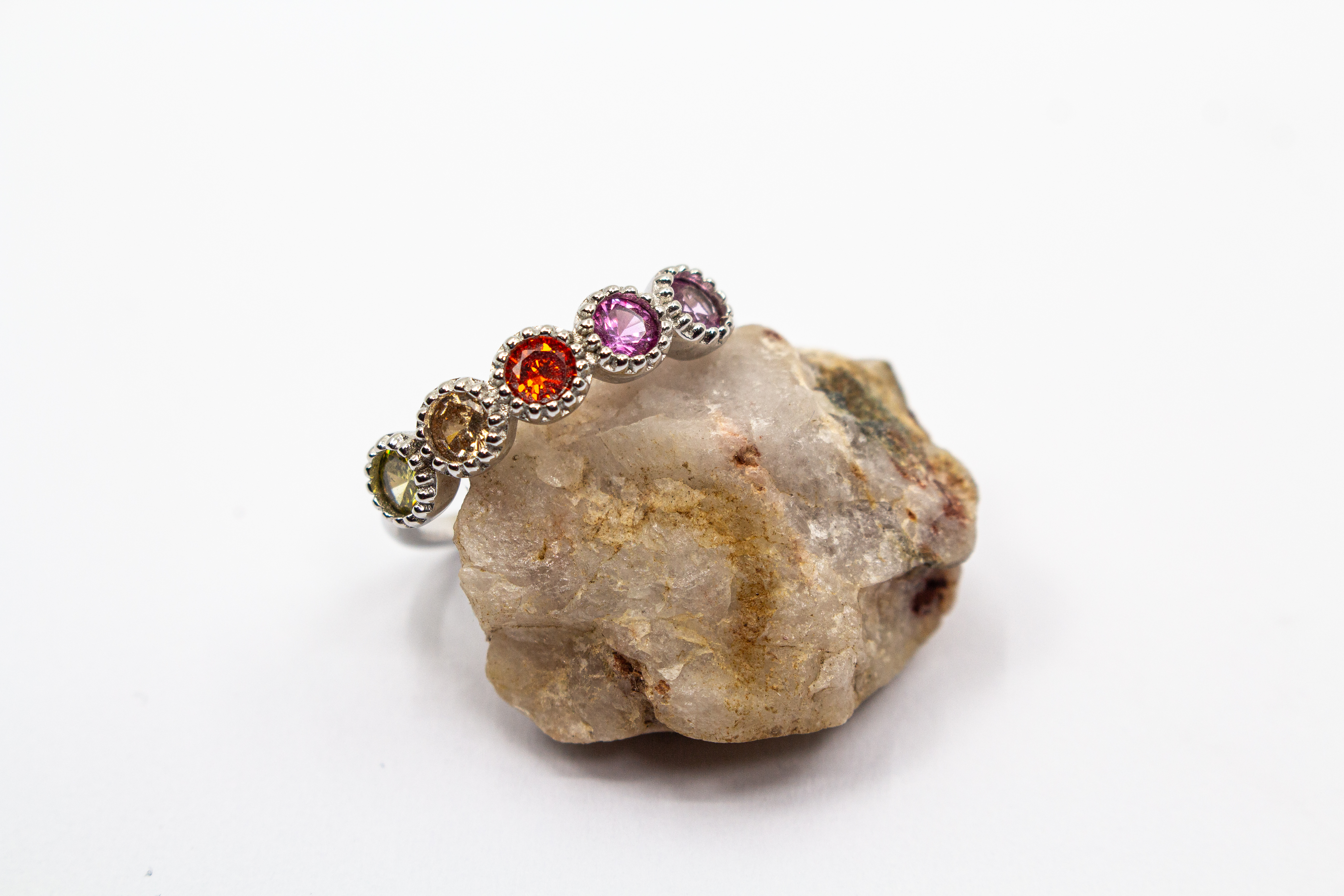 Ring Silber bunt