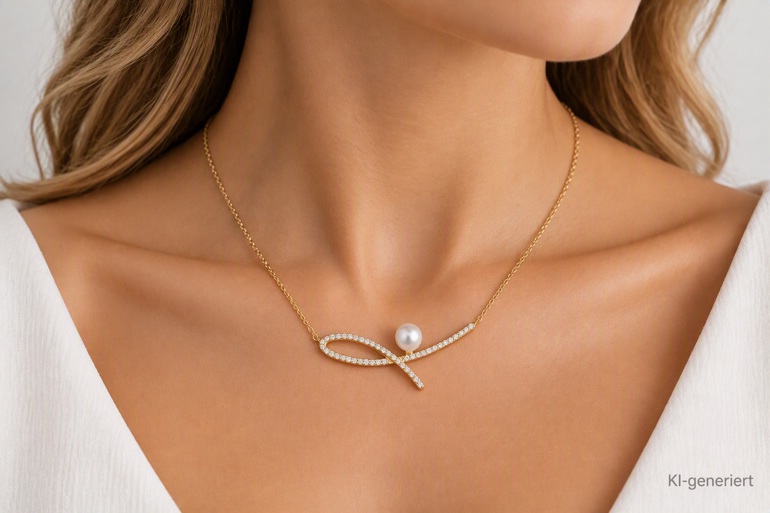 Collier "Herzensschlaufe" liegend