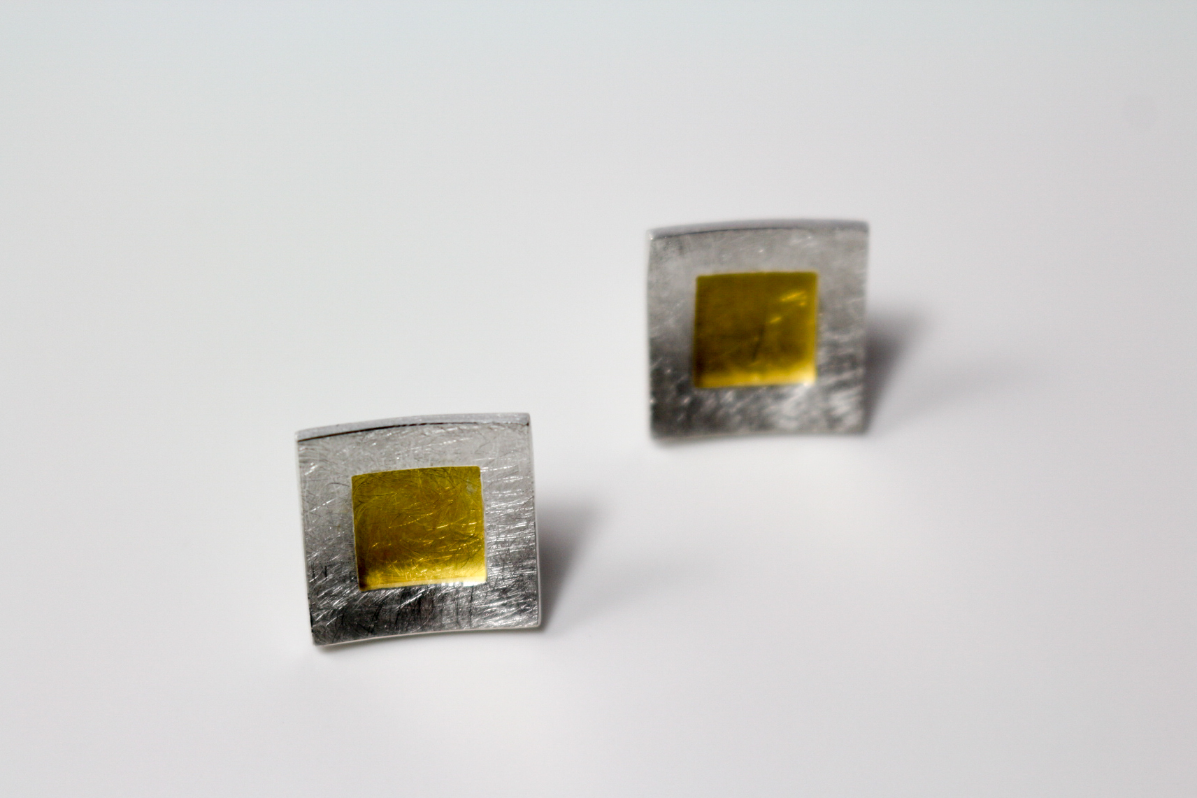 Ohrstecker Viereck mit Feingold Ohrstecker Viereck mit Feingold