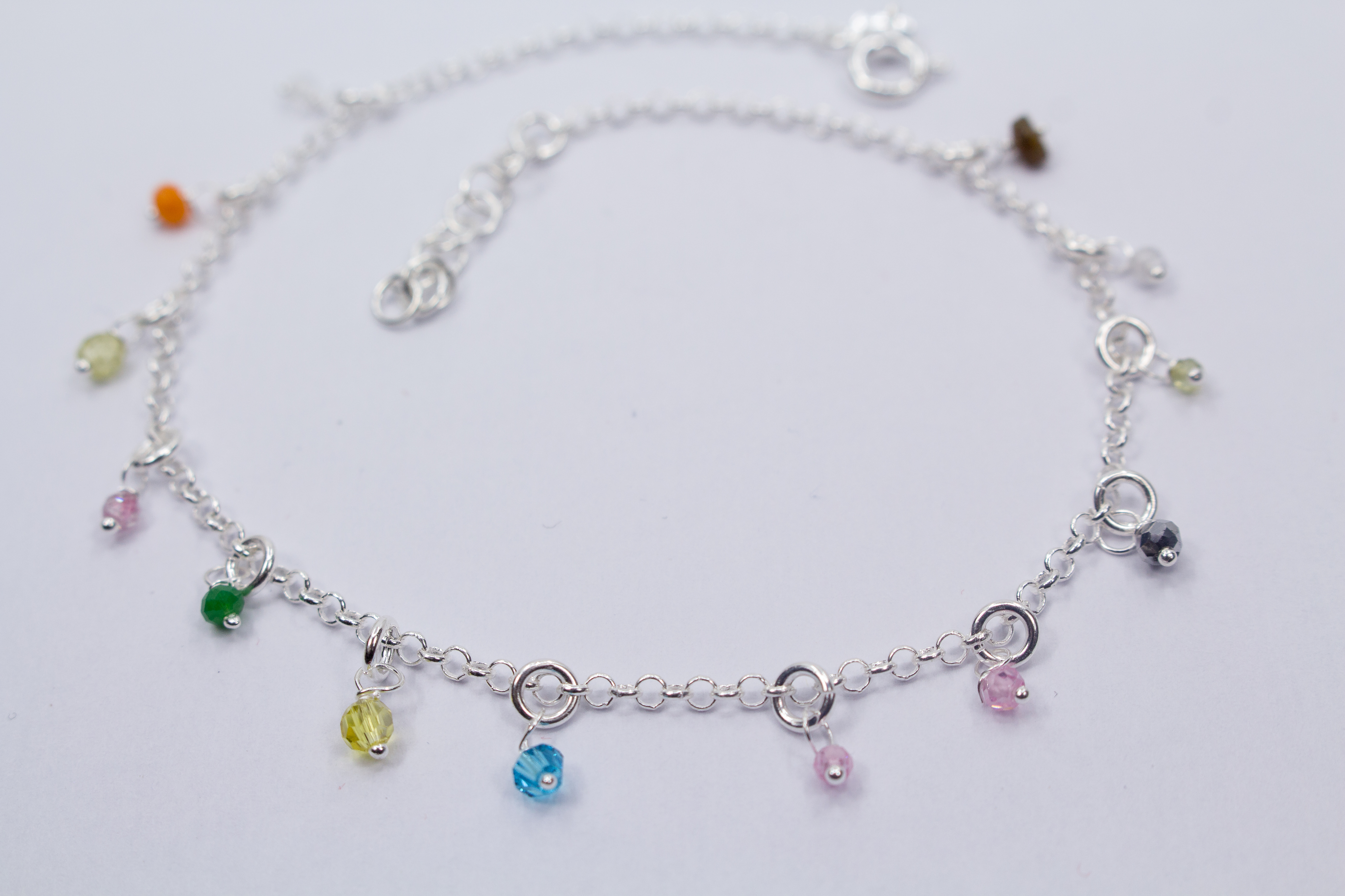 Fußkettchen mit bunten Steinen online bestellen