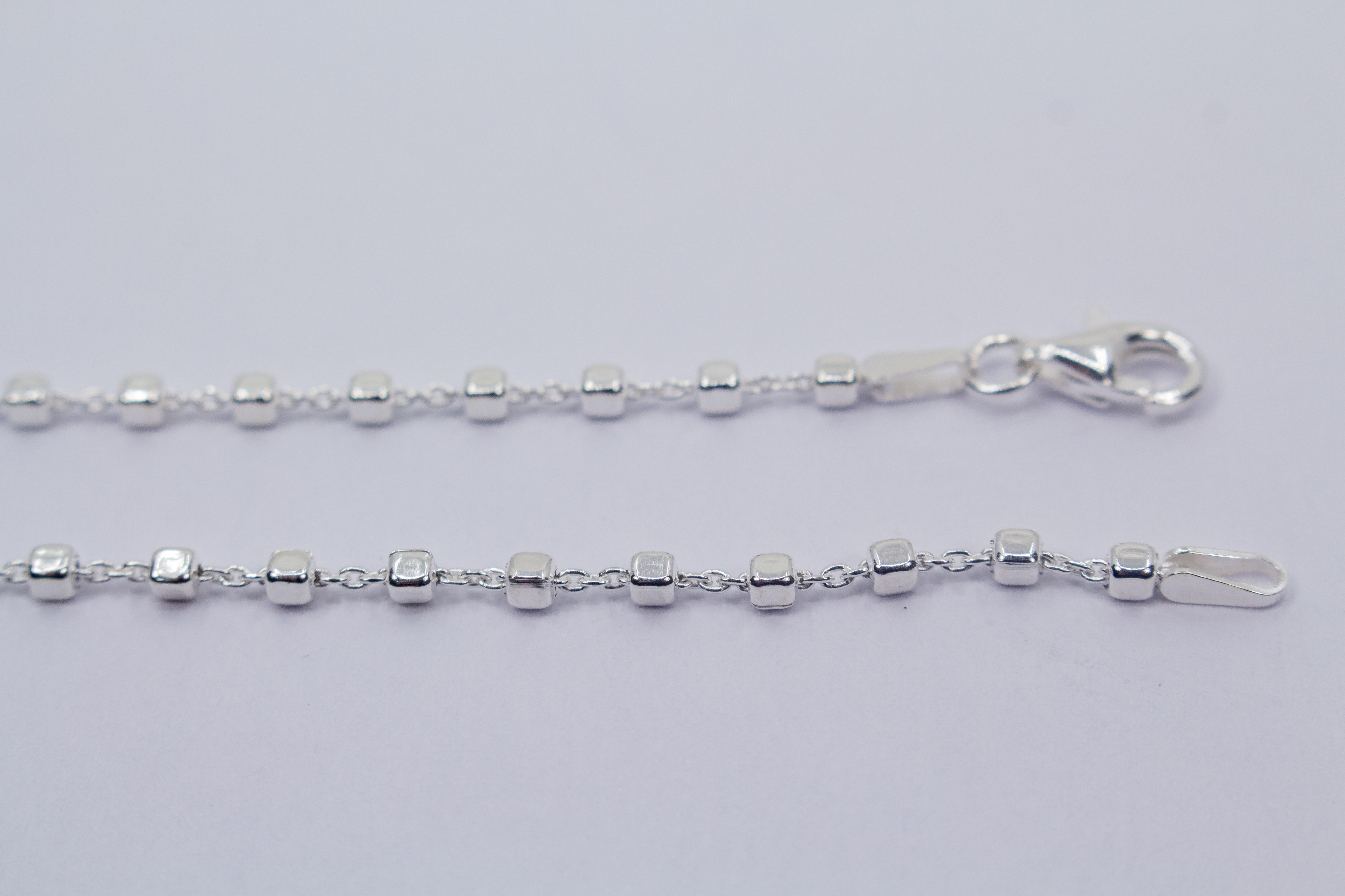 Silberkette mit Würfelchen online kaufen