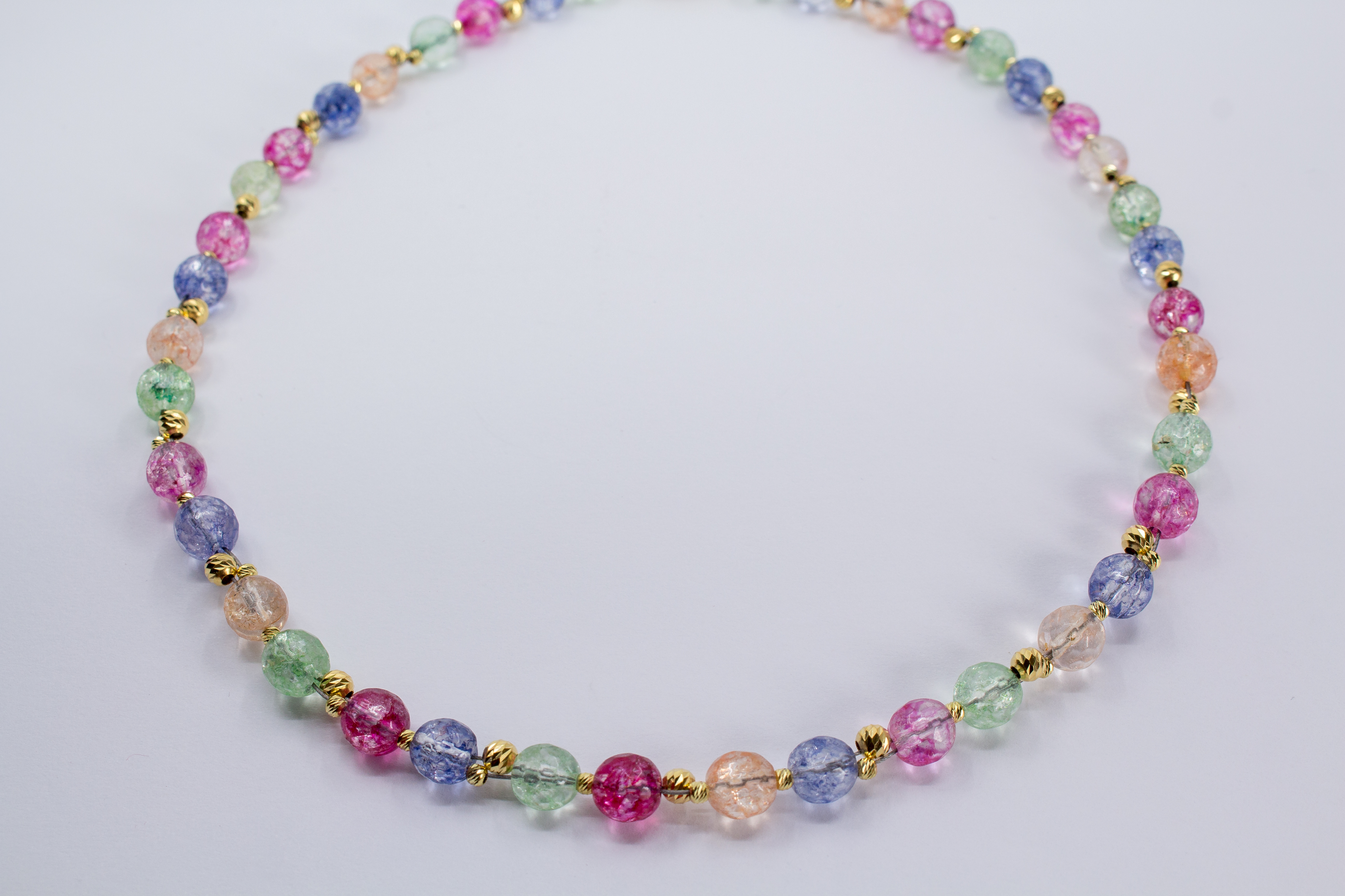 Collier Bergkristall bunt Collier Bergkristall bunt