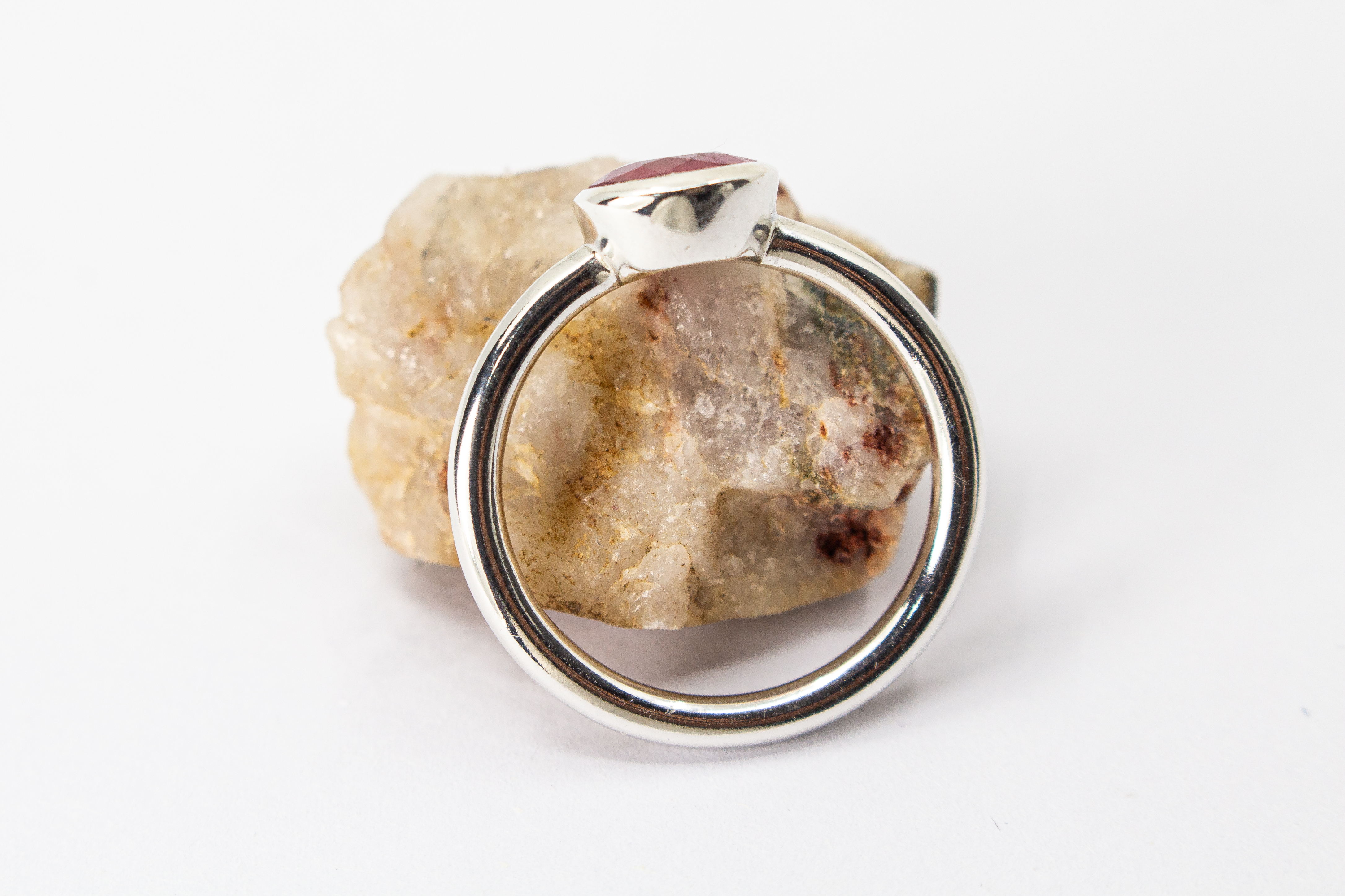 925 Silber Ring „Rubinfeuer“ mit Rubin
