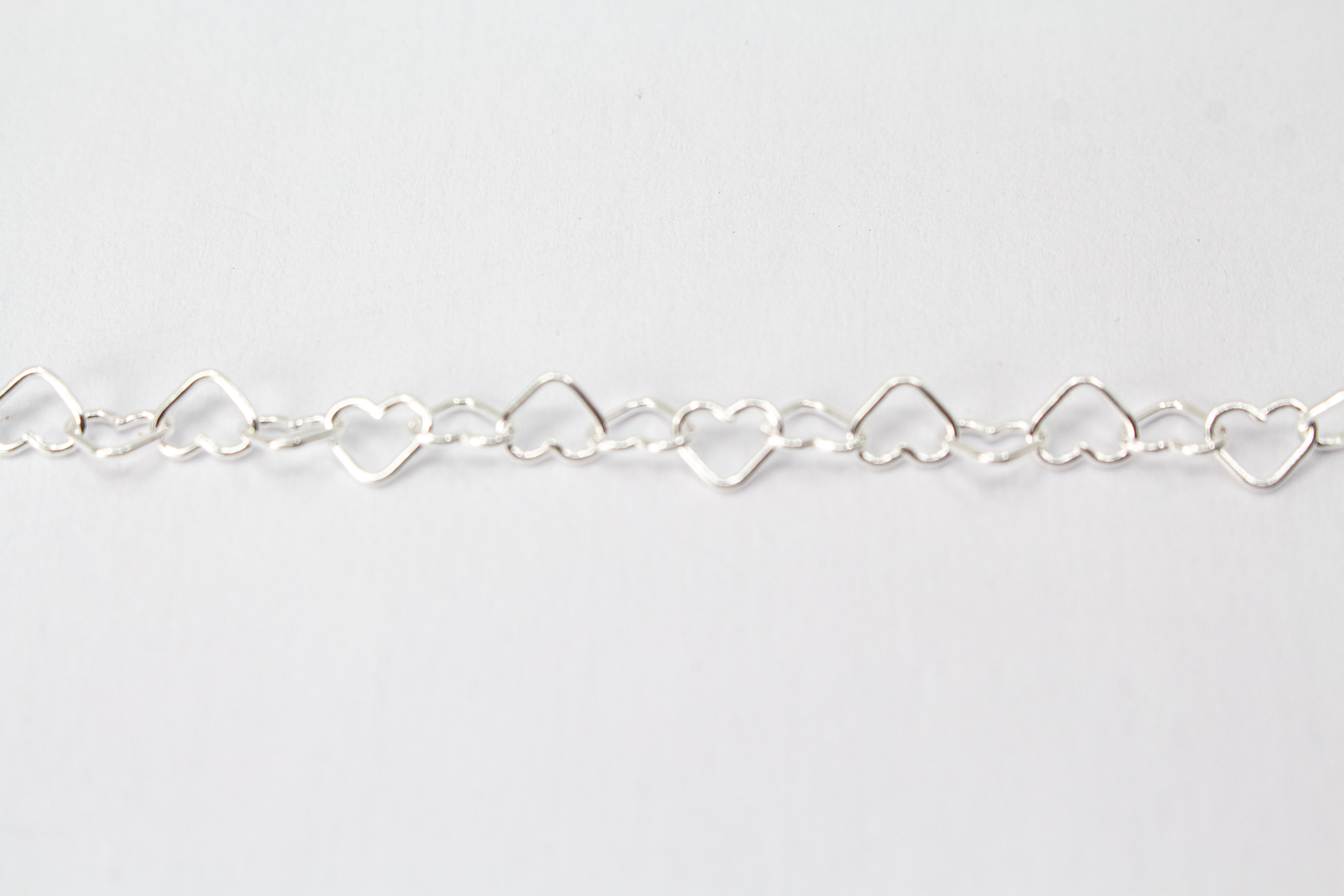 Silber-Fußkettchen „Herz an Herz“ – Filigrane Herz-Gliederkette aus 925er Sterlingsilber