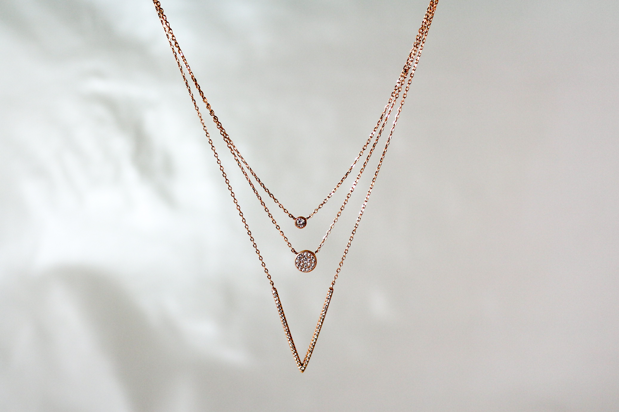 Schmuck-Simi-25-02-2021-8986 Kette 3 reihig rosé mit Zirkonia